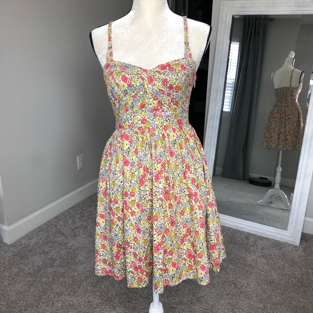 Fossil Floral Sun Dress
